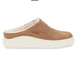 LUCKY BRAND Korrin Faux Fur-Lined Suede Slippers